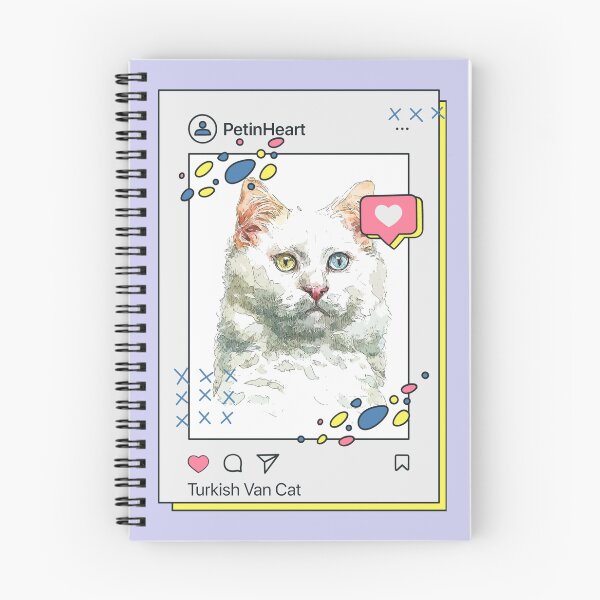 Item preview, Turkish Van Cat Breed Watercolor Item-52 By PetinHeart designed and sold by PetinHeart.