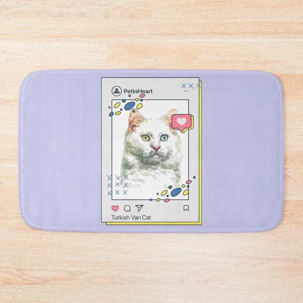 Item preview, Turkish Van Cat Breed Watercolor Item-52 By PetinHeart designed and sold by PetinHeart.