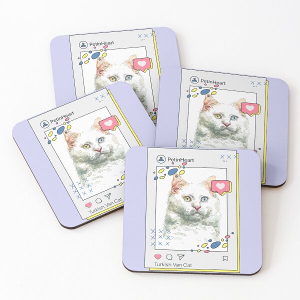 Item preview, Turkish Van Cat Breed Watercolor Item-52 By PetinHeart designed and sold by PetinHeart.