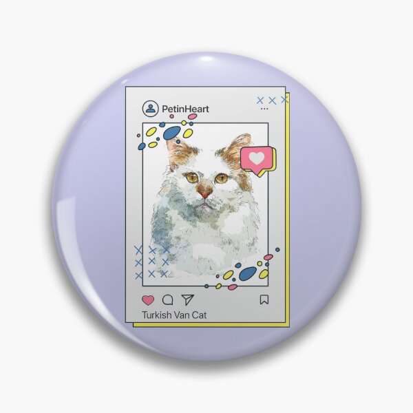 Item preview, Turkish Van Cat Breed Watercolor Item-53 By PetinHeart designed and sold by PetinHeart.