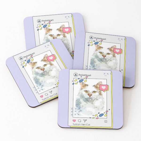 Item preview, Turkish Van Cat Breed Watercolor Item-53 By PetinHeart designed and sold by PetinHeart.