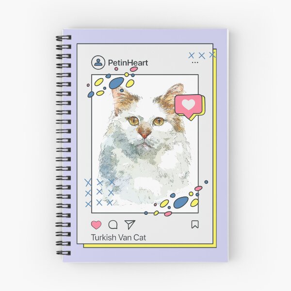 Item preview, Turkish Van Cat Breed Watercolor Item-53 By PetinHeart designed and sold by PetinHeart.