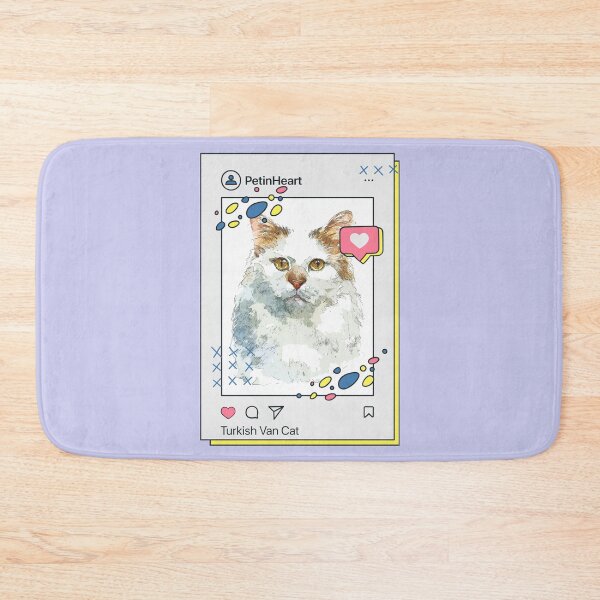 Item preview, Turkish Van Cat Breed Watercolor Item-53 By PetinHeart designed and sold by PetinHeart.
