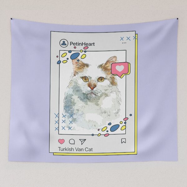 Item preview, Turkish Van Cat Breed Watercolor Item-53 By PetinHeart designed and sold by PetinHeart.