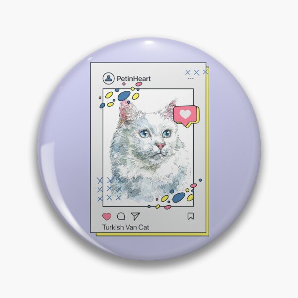 Item preview, Turkish Van Cat Breed Watercolor Item-55 By PetinHeart designed and sold by PetinHeart.