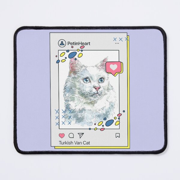 Item preview, Turkish Van Cat Breed Watercolor Item-55 By PetinHeart designed and sold by PetinHeart.