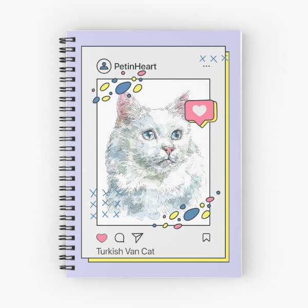 Item preview, Turkish Van Cat Breed Watercolor Item-55 By PetinHeart designed and sold by PetinHeart.