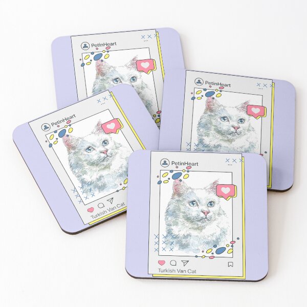 Item preview, Turkish Van Cat Breed Watercolor Item-55 By PetinHeart designed and sold by PetinHeart.