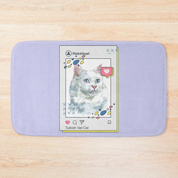 Item preview, Turkish Van Cat Breed Watercolor Item-55 By PetinHeart designed and sold by PetinHeart.