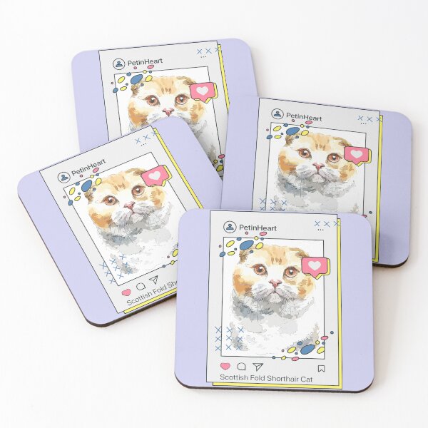 Item preview, Scottish Fold Shorthair Cat Breed Watercolor Item-39 By PetinHeart designed and sold by PetinHeart.