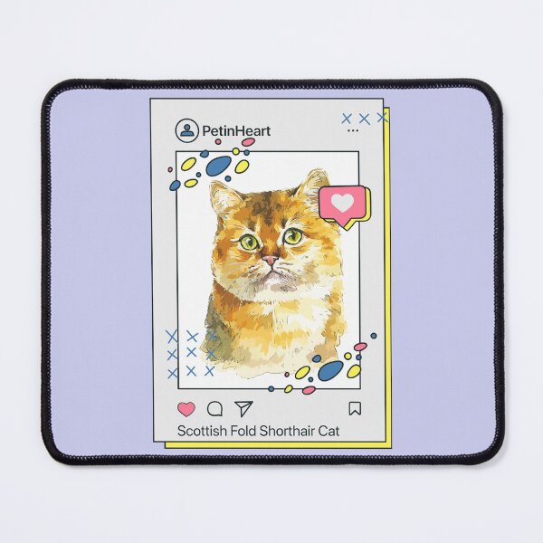 Item preview, Scottish Fold Shorthair Cat Breed Watercolor Item-41 By PetinHeart designed and sold by PetinHeart.