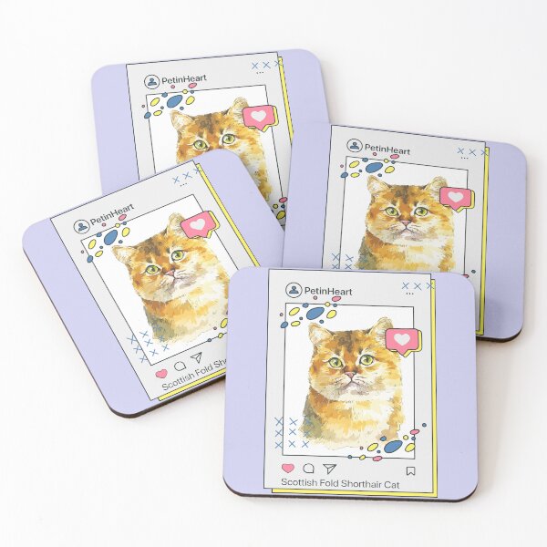 Item preview, Scottish Fold Shorthair Cat Breed Watercolor Item-41 By PetinHeart designed and sold by PetinHeart.