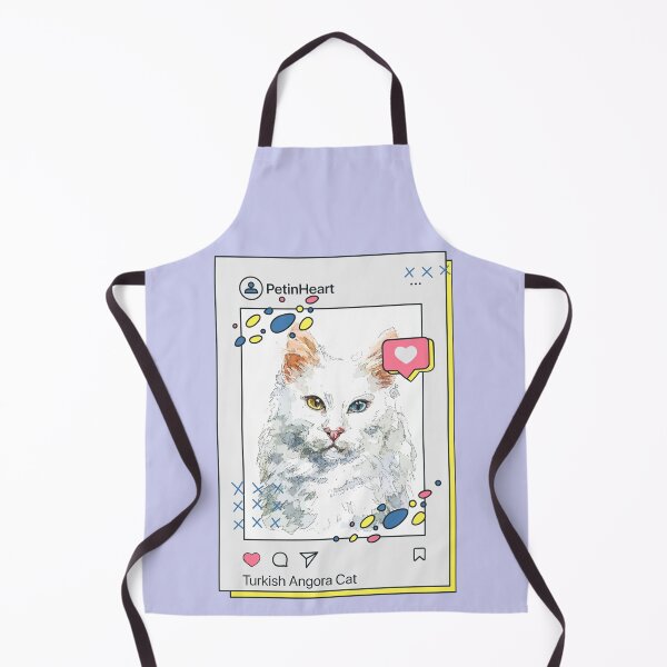 Item preview, Turkish Angora Cat Breed Watercolor Item-51 By PetinHeart designed and sold by PetinHeart.