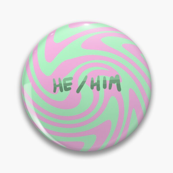Item preview, Pronoun Pin - he/him designed and sold by demegod-dess.