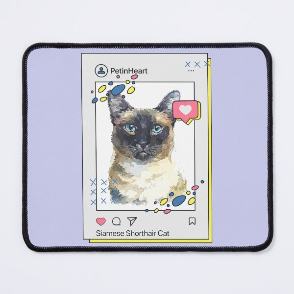 Item preview, Siamese Shorthair Cat Breed Watercolor Item-43 By PetinHeart designed and sold by PetinHeart.