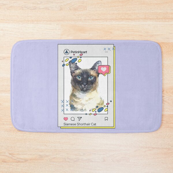 Item preview, Siamese Shorthair Cat Breed Watercolor Item-43 By PetinHeart designed and sold by PetinHeart.