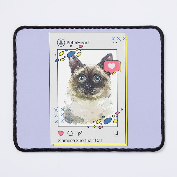 Item preview, Siamese Shorthair Cat Breed Watercolor Item-42 By PetinHeart designed and sold by PetinHeart.
