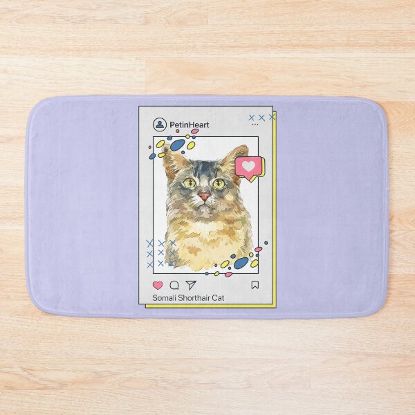 Item preview, Somali Shorthair Cat Breed Watercolor Item-47 By PetinHeart designed and sold by PetinHeart.
