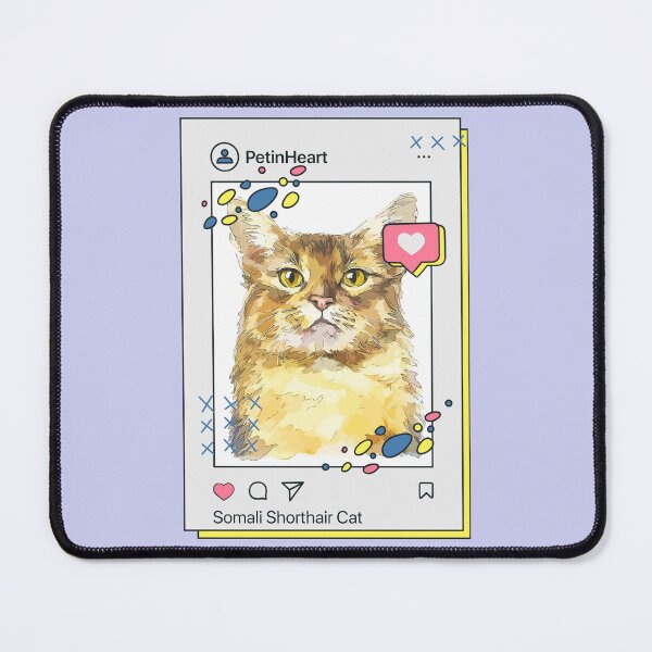 Item preview, Somali Shorthair Cat Breed Watercolor Item-48 By PetinHeart designed and sold by PetinHeart.