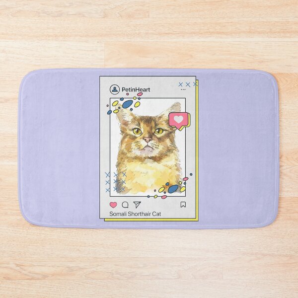 Item preview, Somali Shorthair Cat Breed Watercolor Item-48 By PetinHeart designed and sold by PetinHeart.