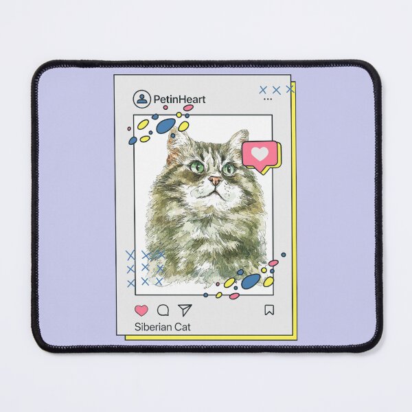 Item preview, Siberian Cat Breed Watercolor Item-46 By PetinHeart designed and sold by PetinHeart.