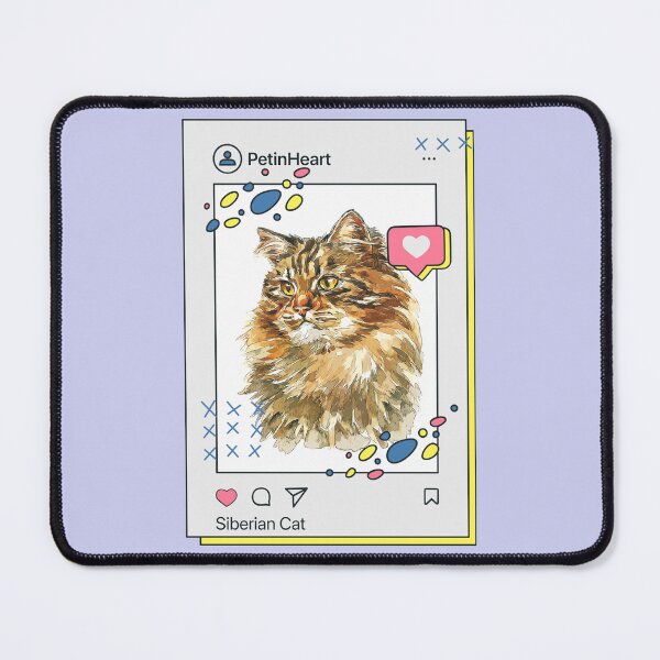Item preview, Siberian Cat Breed Watercolor Item-45 By PetinHeart designed and sold by PetinHeart.