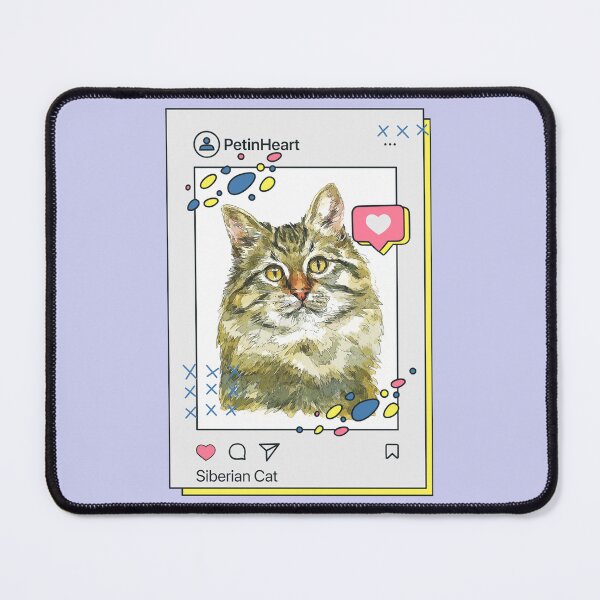 Item preview, Siberian Cat Breed Watercolor Item-44 By PetinHeart designed and sold by PetinHeart.