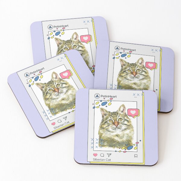 Item preview, Siberian Cat Breed Watercolor Item-44 By PetinHeart designed and sold by PetinHeart.