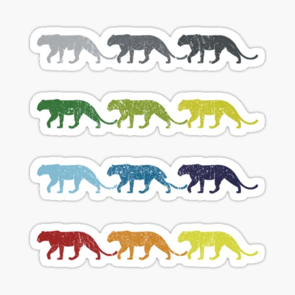 Neon Pop Art Retro Panda Animal Sticker