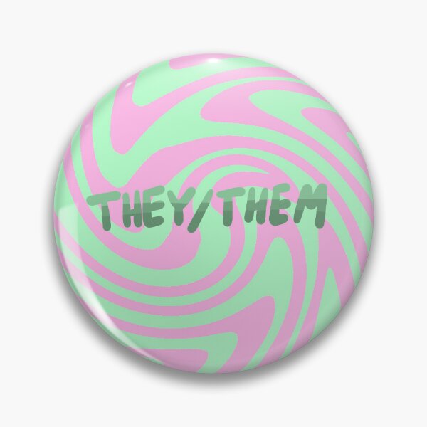Item preview, Pronoun Pin - they/them designed and sold by demegod-dess.