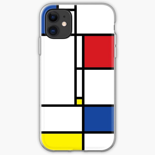 Mondrian Minimalist De Stijl Modern Art © fatfatin iPhone Soft Case