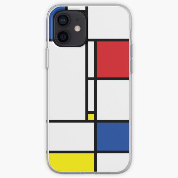 Mondrian Minimalist De Stijl Modern Art © fatfatin iPhone Soft Case