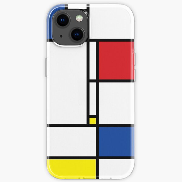 Mondrian Minimalist De Stijl Modern Art © fatfatin iPhone Soft Case