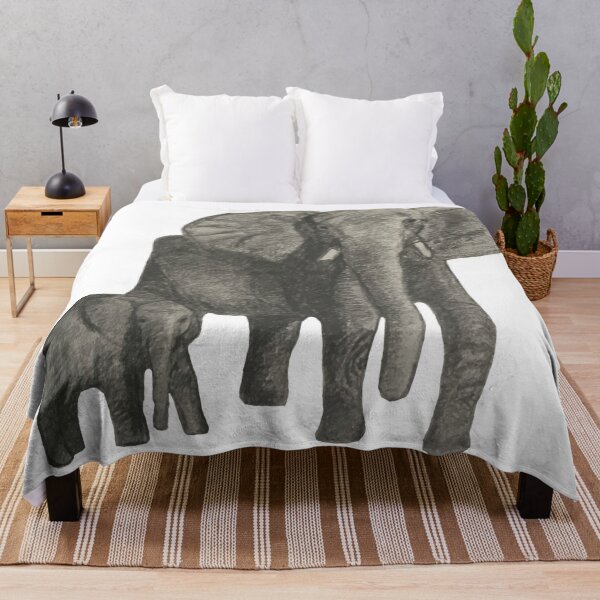 Item preview, Elephant and Baby designed and sold by KayArtandPencil.