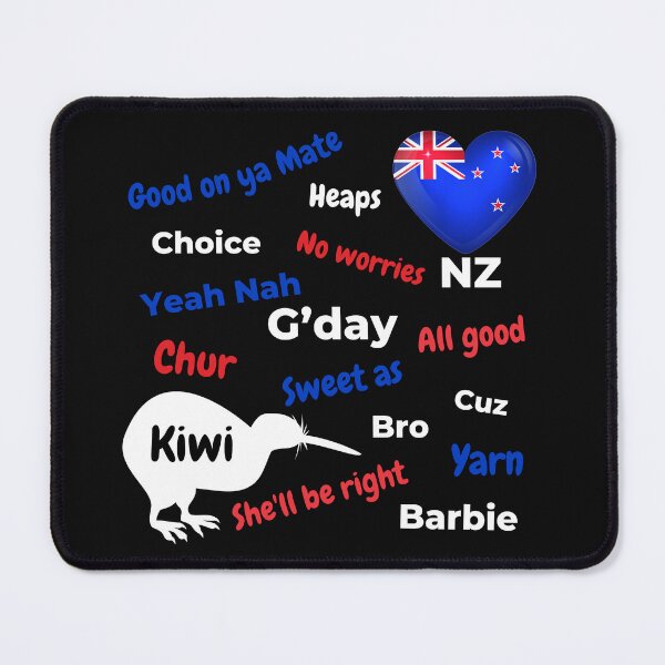 Item preview, New Zealand NZ Kiwi Words Expressions Humor Slang Dark designed and sold by Down Downunder.