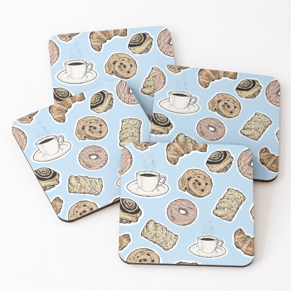 Item preview, Coffee Break - Croissants and Pastries Pattern designed and sold by Elizabeth Weglein.