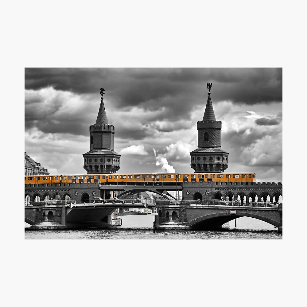 yellow city train Photographic Print
