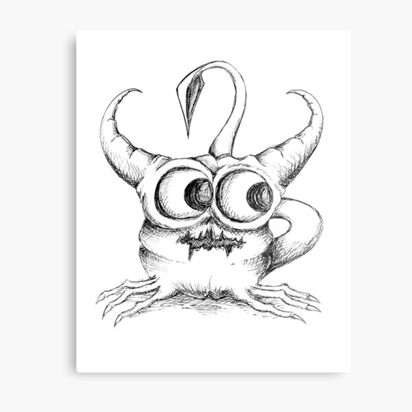 Black Monster Terror Metal Prints | Redbubble