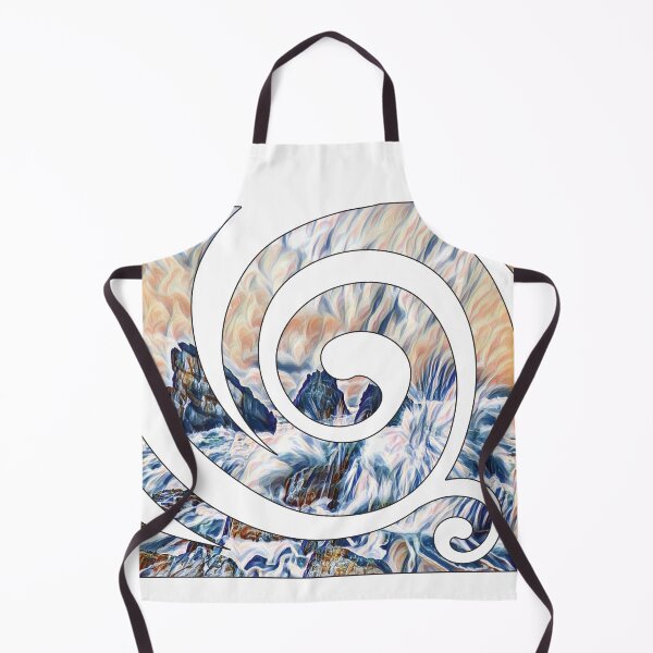 Item preview, Waves Crashing On Rocks Koru Swirl designed and sold by damonasplace.