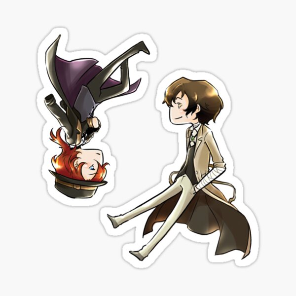 Chuuya & Dazai - Bungou Stray Dogs fanart Sticker