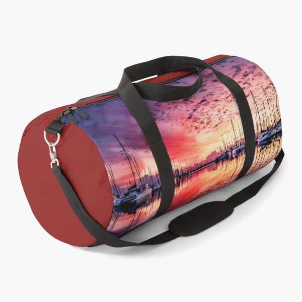 Item preview, MARITIME #3 - Red Sunset and Speckled Clouds Reflected at Marina designed and sold by DEL-Productions.