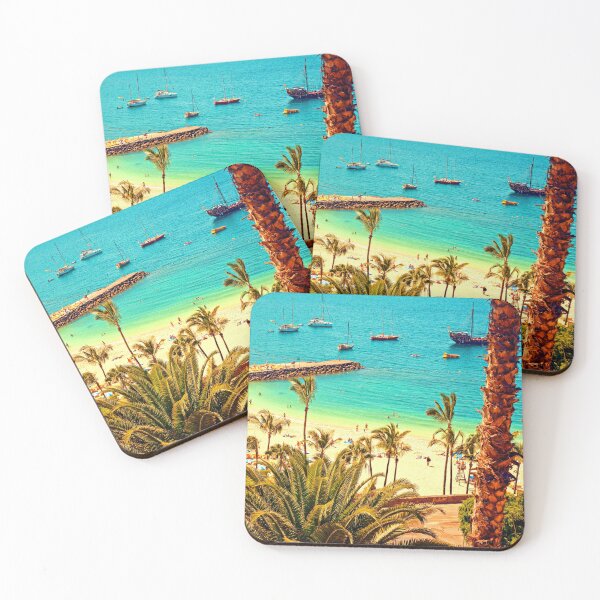 Item preview, MARITIME #4 - Fishing Boats Off Palm-Lined Beach designed and sold by DEL-Productions.