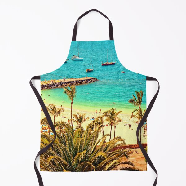 Item preview, MARITIME #4 - Fishing Boats Off Palm-Lined Beach designed and sold by DEL-Productions.