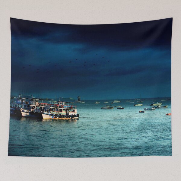Item preview, MARITIME #5 - Boats on Dark Stormy Sea designed and sold by DEL-Productions.