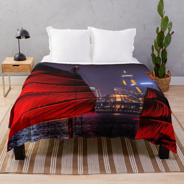 Item preview, MARITIME #6 - Red Junk Sails at Hong Kong Harbor at Nighttime designed and sold by DEL-Productions.