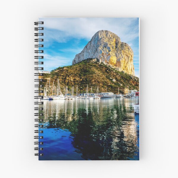 Item preview, MARITIME #7 - Boats Docked at base of Granite Rock Reflected in Water designed and sold by DEL-Productions.