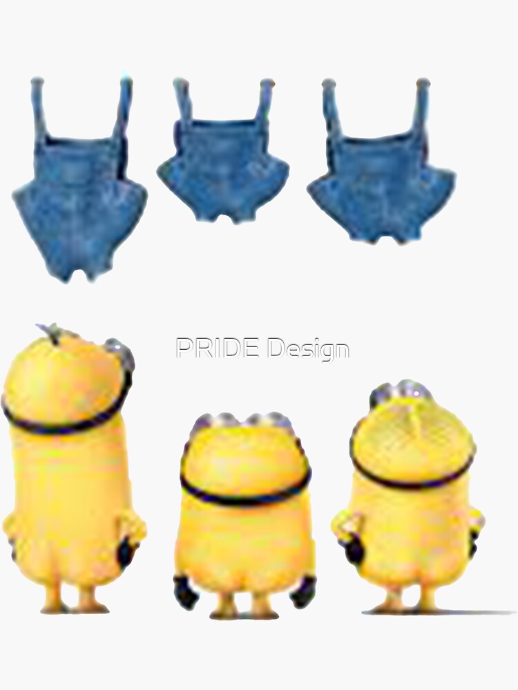 Naked Minion Sticker For Sale By Usikatetamaa Redbubble