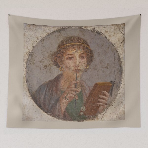 Item preview, Pompeii Fresco of Woman with Tablet designed and sold by Elizabeth Szkirpan.