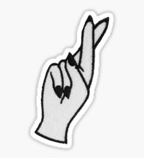 Fingers Crossed Patch Sticker