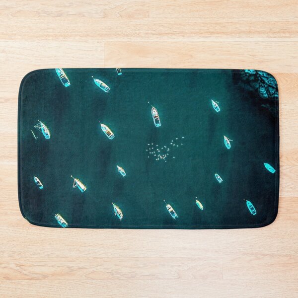 Item preview, MARITIME #10 - Anchored Boats in Cove from Above designed and sold by DEL-Productions.
